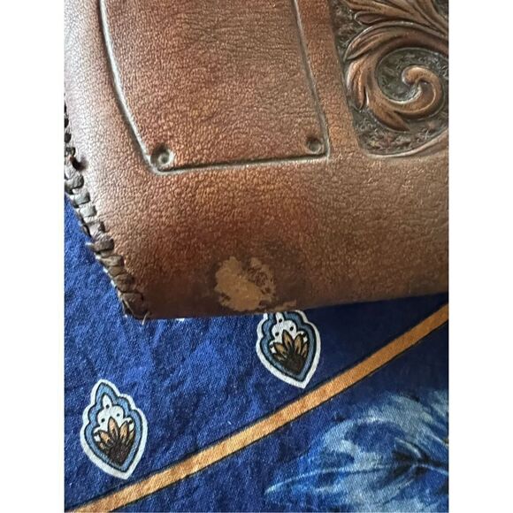 Vintage Antique Art Nouveau Hand Tooled Leather Women’s Purse Bag - Picture 6 of 10